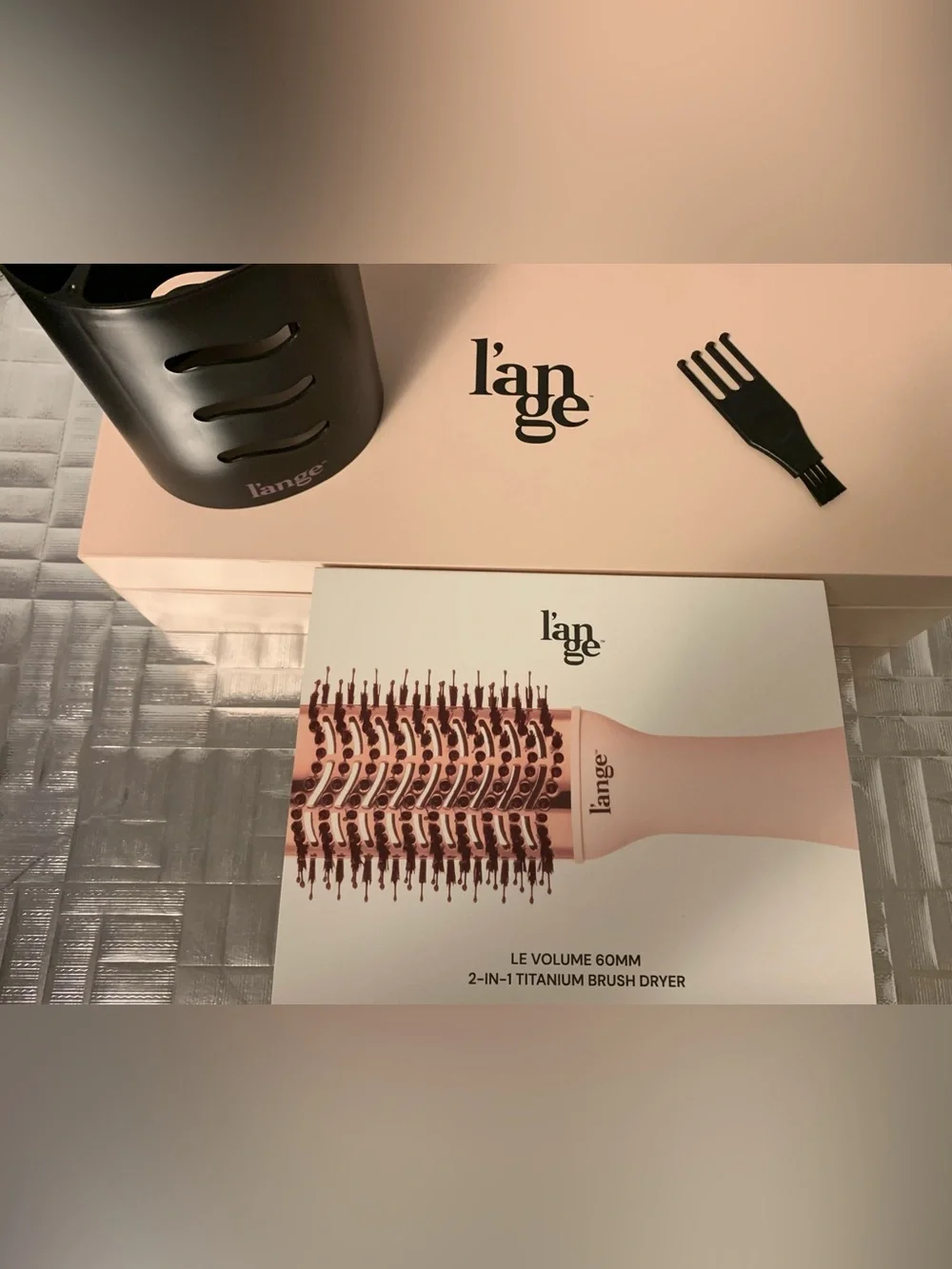 L'ange Hair Le Volume 2-in-1 Box, 60MM Brush Cover, Cleaning Tool READ